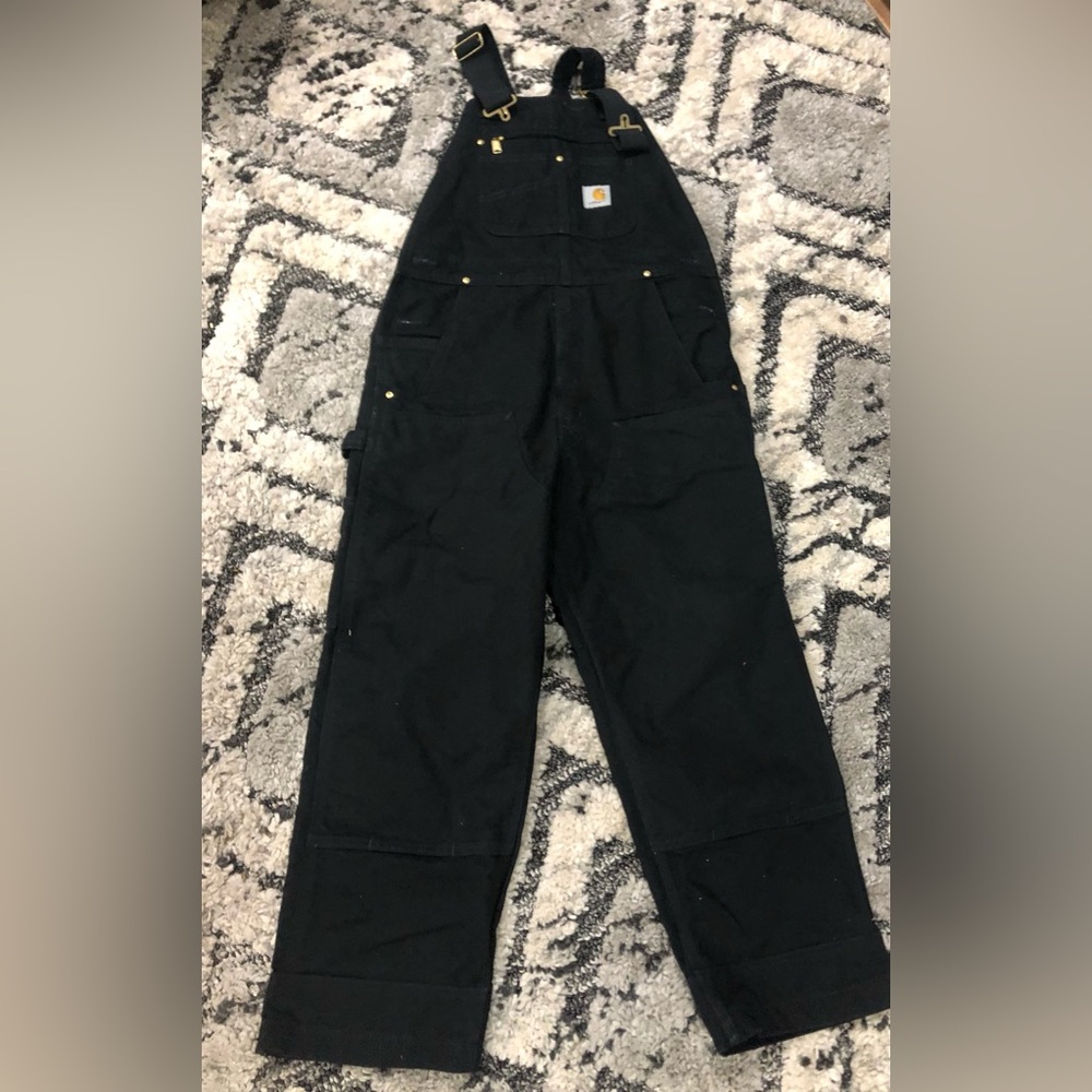 Carhartt Black Kids' Overalls with Utility Pockets
